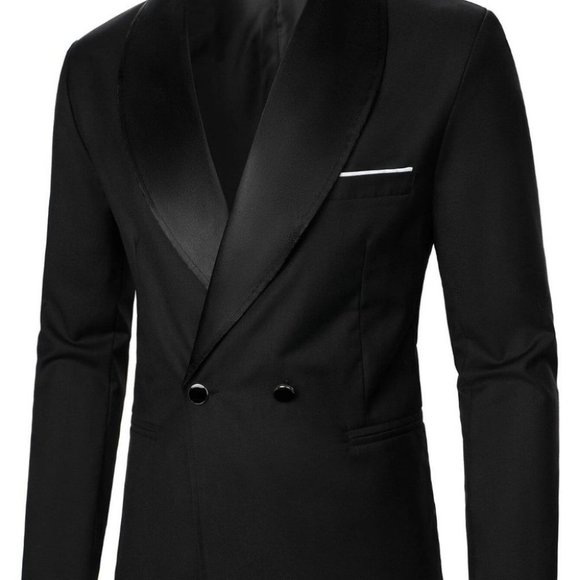 Black Mens Suit Blazer And Pants Set - Picture 6 of 6